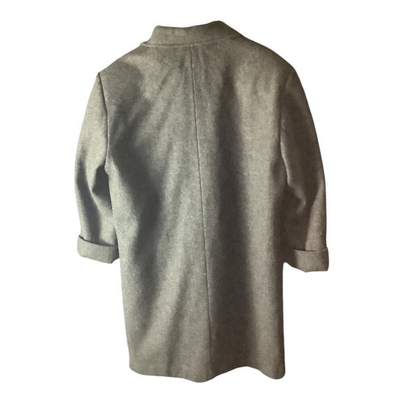 Glenbrooke Women's Pure New Wool Coat 14 Gray Long Tailored Double Breasted - Picture 2 of 16